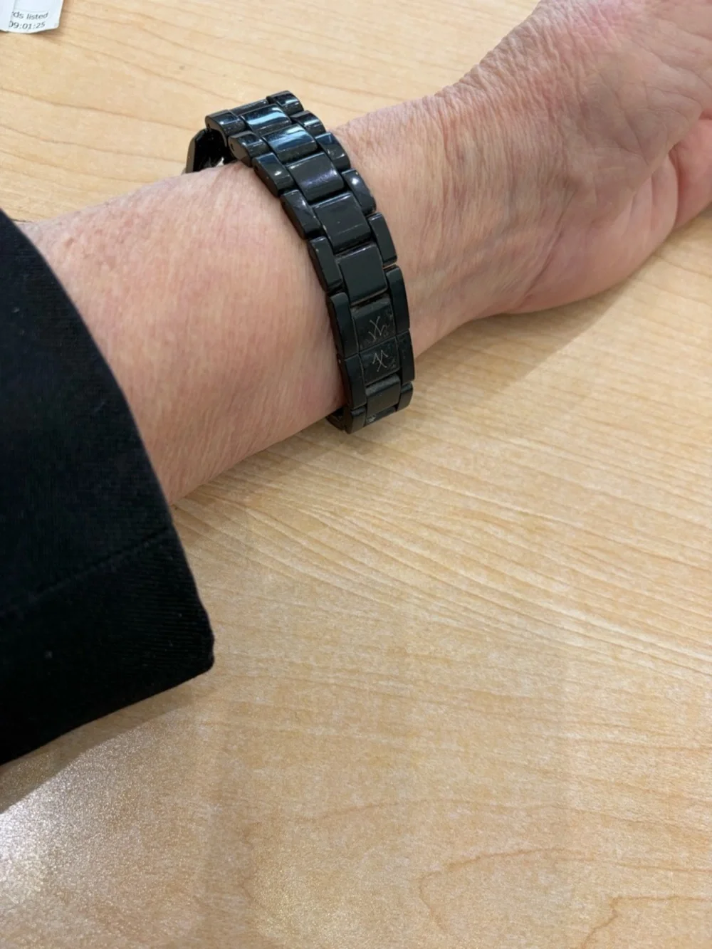ToyWatch Black Plasteramic Bracelet Watch with Crystal Bezel
